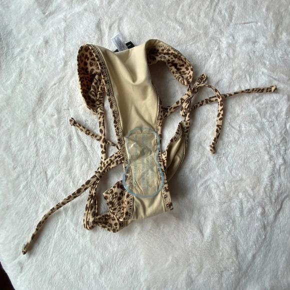 New! Free People x Thrills mild animal print string bikini bottom 19034 - Picture 10 of 11